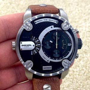 Diesel SBA Dual Time Chronograph Stainless Steel Watch